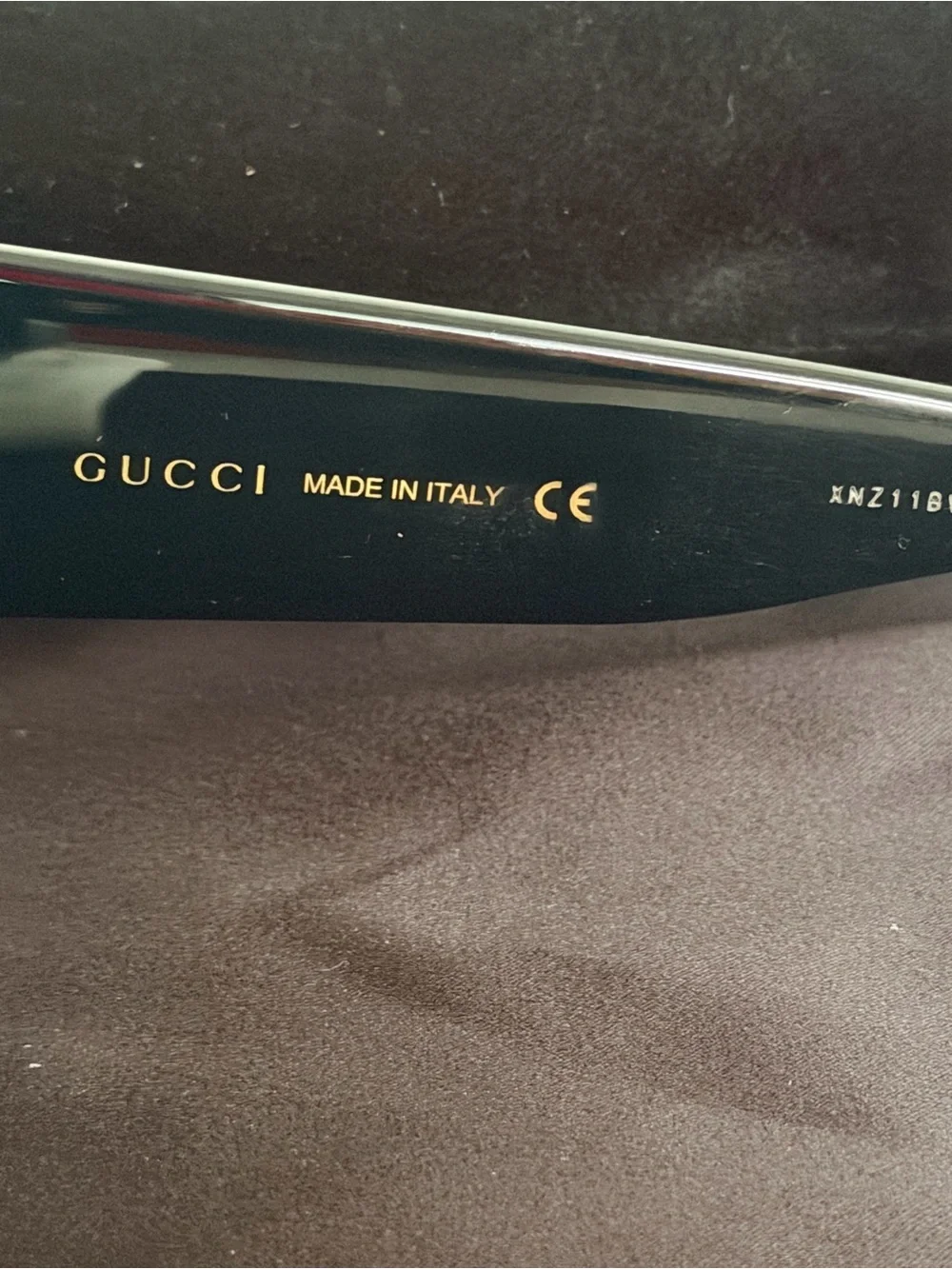 Gucci Black Oversized Square Sunglasses with Gold GG Emblem